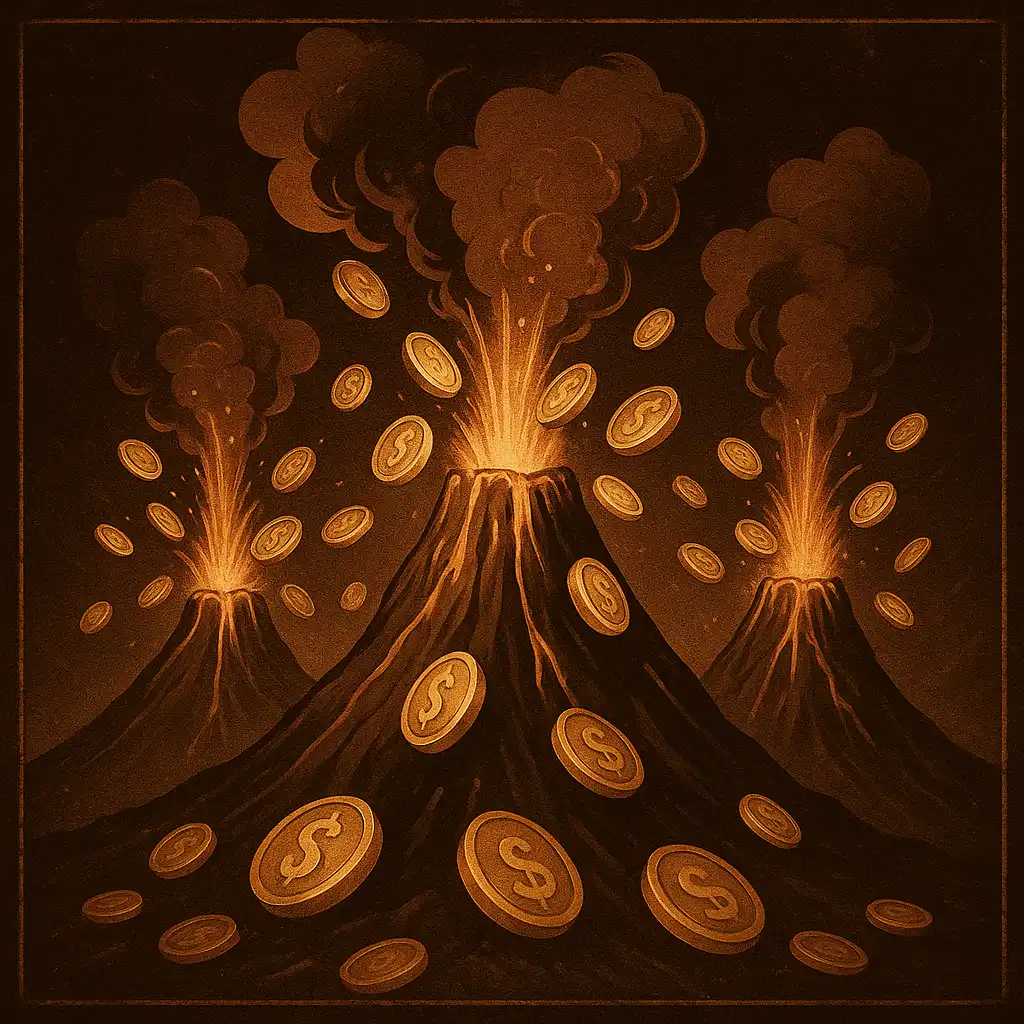 3 Coin Volcanoes slot game at DriftBet Casino